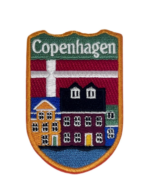 Copenhagen Denmark Patch (3 Inch) Iron or Sew-on Badge Travel Europe Souvenir Emblem for Backpacks, Hats, Caps, Bags, Crafts, Gift Patches