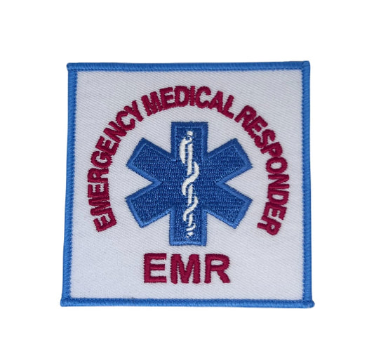 Emergency Medical Responder Patch (3 Inch) EMR Embroidered Iron or Sew-on Badge Costume Jacket Bag Backpack DIY First Aid Gift Patches