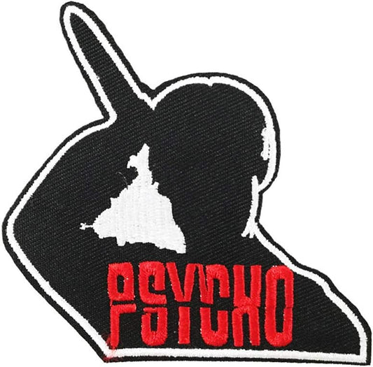 Psycho Patch (3.5 Inch) Embroidered Iron/Sew-on Badge Alfred Hitchcock Classic Movie Poster Logo DIY Patches