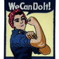 Rosie the Riveter We Can Do It! Patch (4 Inch) Iron or Sew-on Badge US Army WW2 Poster DIY Costume Gift Patches