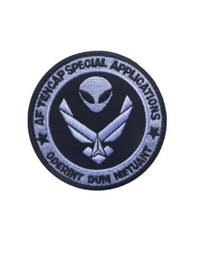 USAF Air Force Groom Black Ops AF Tencap Special Applications Patch (3 Inch) Hook and Loop Velcro Badge US Tactical, Morale, Alien, Gift Patches