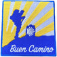 Buen Camino Patch (3 Inch) Embroidered Iron-on / Sew-on Badge Saint James Way Camino De Santiago Emblem Scallop Crest Souvenir Gift Patches