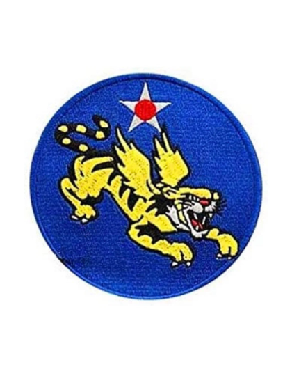 WW2 1st American Volunteer Group 14th USAAF Flying Tigers Patch Insignia (3 Inch) Hook and Loop Velcro Badge US Tactical, Morale Patches