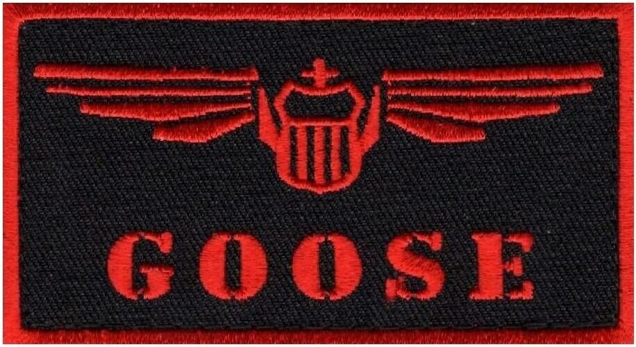 Goose Patch (3.5 Inch) Velcro Badge Top Gun US Navy Fighters Weapon School Flight Suit Costume Patches