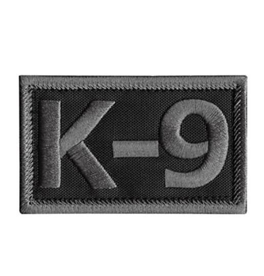 K-9 Patch (3 Inch) Embroidered Velcro (Hook + Loop) K9 Handler Badge Canine Dogs Harness Dog Jacket Vest, Training Gift Patches