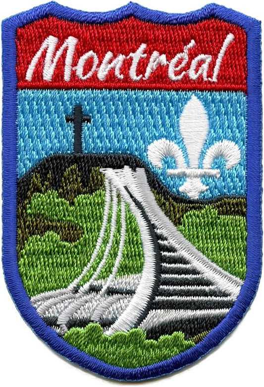 Montreal Shield Patch (3 Inch) Iron-on Badge Travel Canada Souvenir Emblem Perfect for Backpacks, Jackets, Hats, Bags, Crafts, Gift Patches