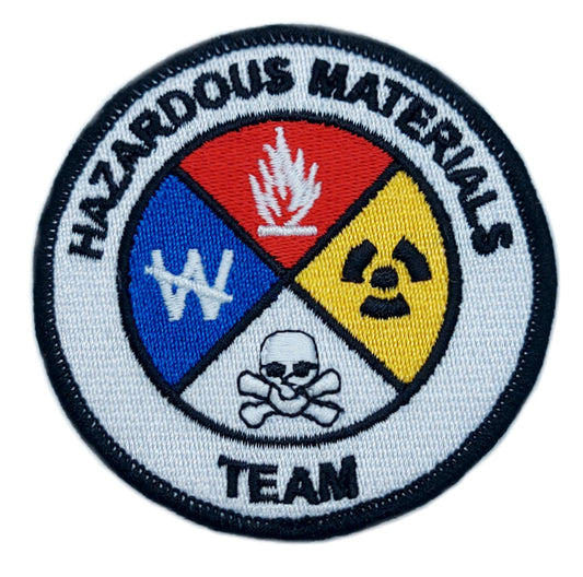 Hazardous Materials Team Patch (3 Inch) Iron/Sew-on Badge Hazmat Suit Patches