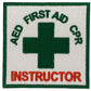 AED First Aid CPR Instructor Patch (3 Inch) Embroidered Iron/Sew-on Badge