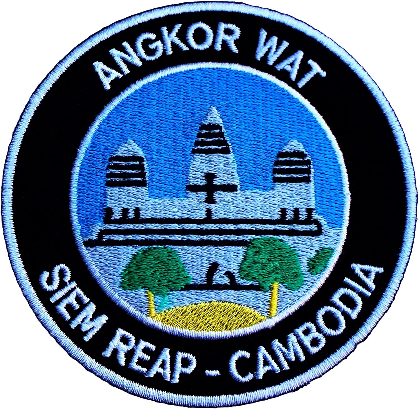 Angkor Wat Siem Reap Cambodia Patch (3.5 Inch) Iron/Sew-on Badge