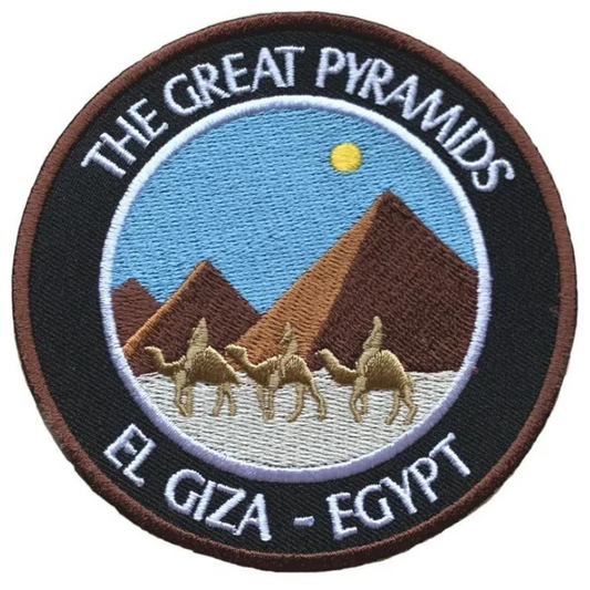 Giza Pyramids Egypt Patch (3.5 Inch) Iron-on Badge