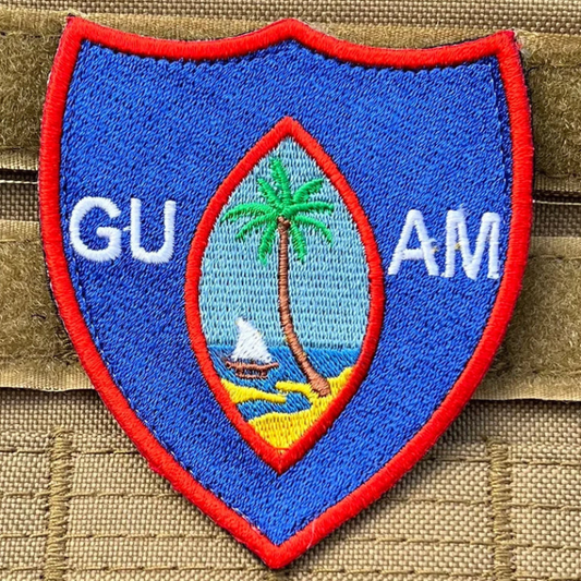 Guam Flag Patch (3 Inch) Velcro Badge (Hook + Loop)