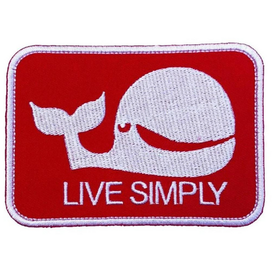 Live Simply Patch (3.5 Inch) Iron-on Badge The Expendables Whale Logo Stallone Movie Costume Patches