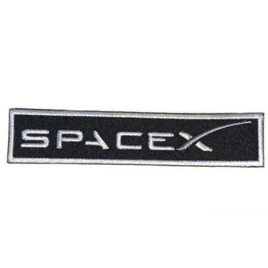 NASA SpaceX Logo Patch (4 Inch) Iron or Sew-on Badge Space X Astronaut Costume Patches