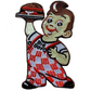 BIG BOY PATCH (4 INCH) IRON-ON BADGE RETRO AMERICANA BURGER ROCKABILLY UNIFORM