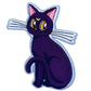 Black Luna Cat Sailor Moon Patch (3 Inch) Iron/Sew-on Badge Anime Manga