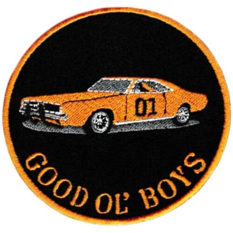 Dukes of Hazzard Patch (3.5 Inch) General Lee Good Ol' Boys Iron-on Badge