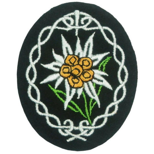 Edelweiss WW2 Patch (3.5 Inch)  Gebirgsjager Iron-on Badge German Award Army Uniform