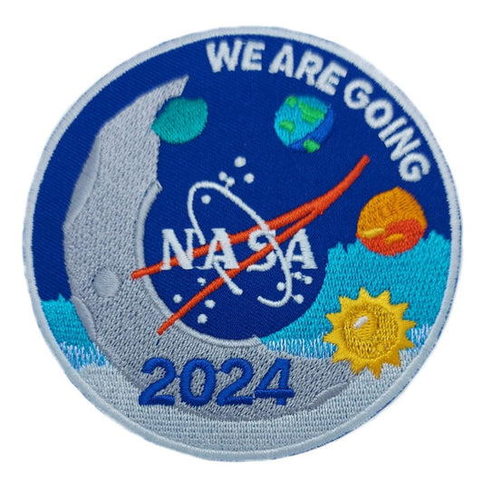 NASA Artemis Program Patch (3.5 Inch) Return To The Moon 2024 Embroidered Iron/Sew-on Badge Astronaut Space Suit Souvenir Emblem Patches