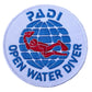 PADI Open Water Diver Patch (4 Inch) Iron/Sew-on Badge Scuba Diving Diver Patches