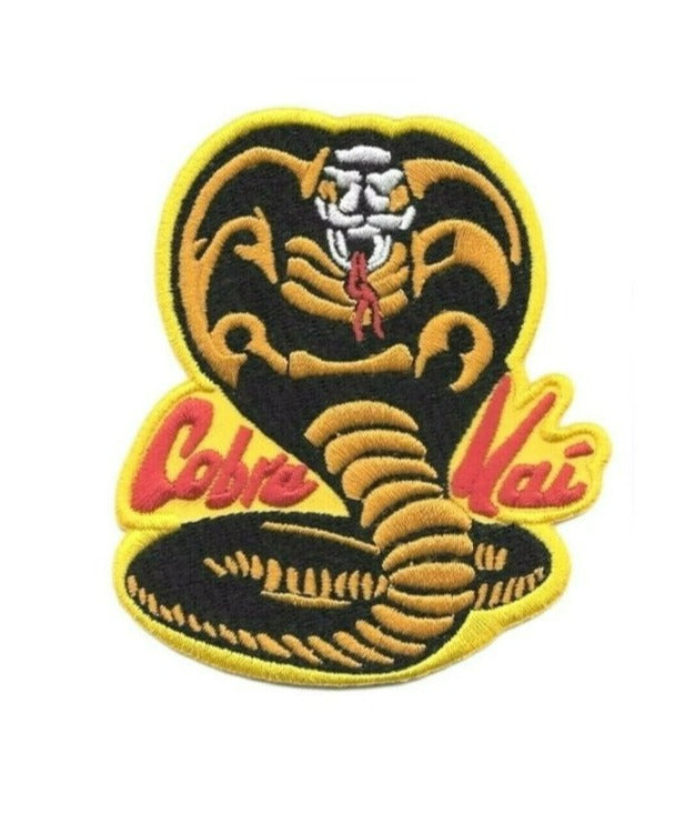 Cobra Kai Patch (3 Inch) The Karate Kid Iron or Sew-on Badge Snake Logo Dojo DIY Costume Patches