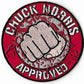 Chuck Norris Approved Patch (3.5 Inch) Iron-on Badge