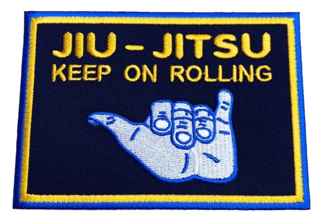 Brazilian Jiu Jitsu Keep On Rolling Patch (4 Inch) Iron-on Badge BJJ Kimono Patches