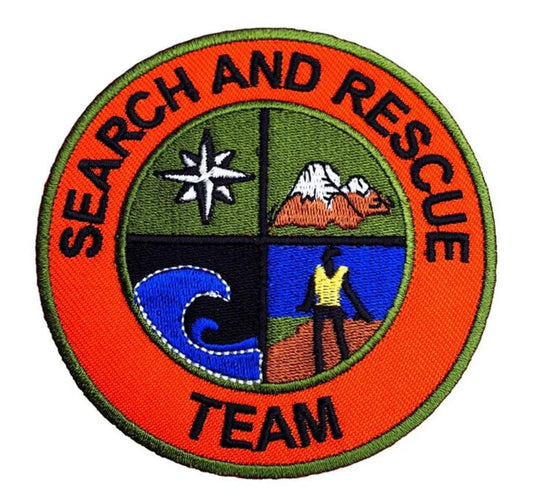 Search and Rescue Team Patch (3 Inch) Velcro SAR Badge (Hook + Loop)