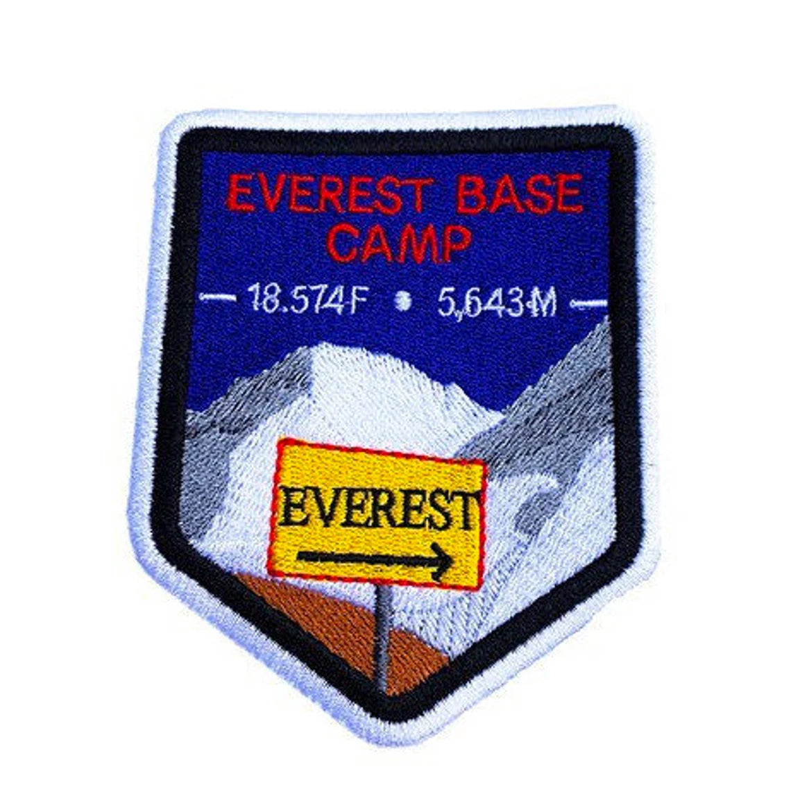 Mount Everest Base Camp Nepal Patch (3.5 Inch) Iron/Sew-on Badge