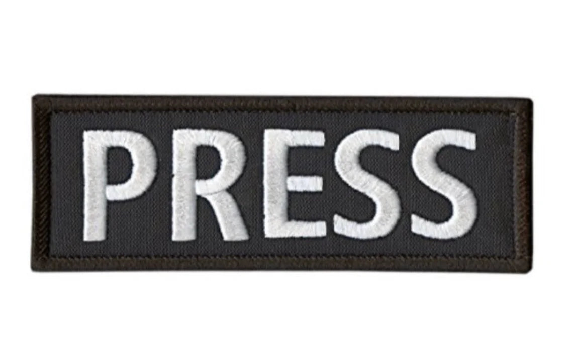 Press Patch (5 Inch) Velcro Hook + Loop Badge Media Patches