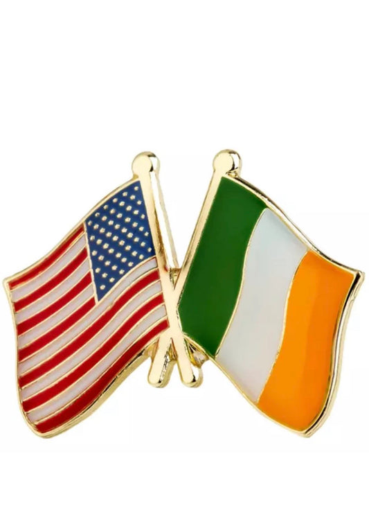 USA Ireland Friendship Flag Pin