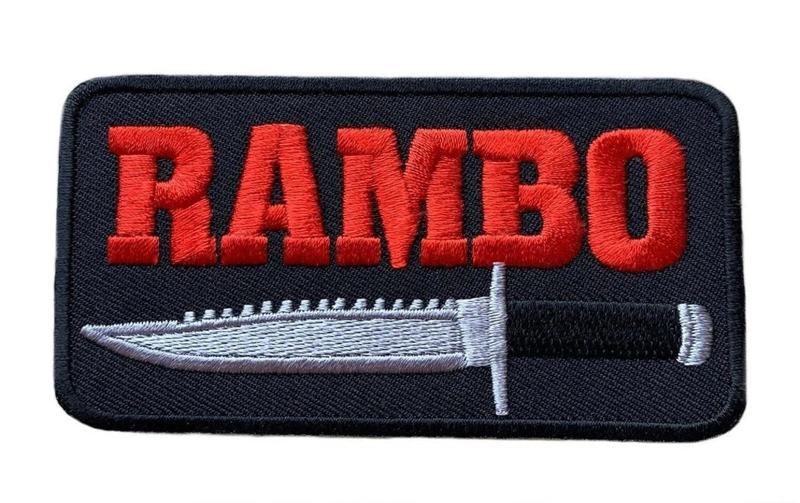 Jon Rambo Patch (3.75 Inch) Iron-on Badge Special Forces Veteran Movie Logo Emblem