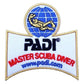 PADI Master Scuba Diver Patch (3.5 Inch) Iron/Sew-on Badge Scuba Diving Diver Patches