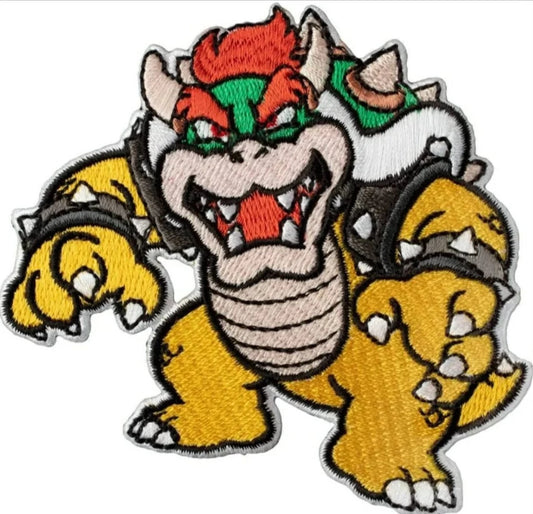 Bowser Patch (3.5 Inch) Super Mario Brothers Iron or Sew-on Badges Cartoon DIY Costume Patches