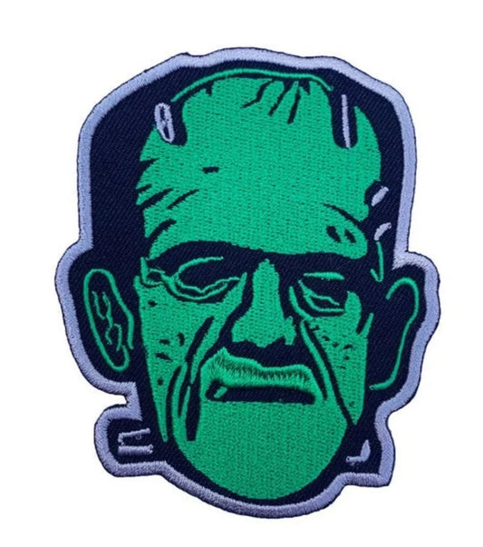 Frankenstein Monster Patch (3.5 Inch) Iron-on Badge Boris Karloff Classic Horror Movie