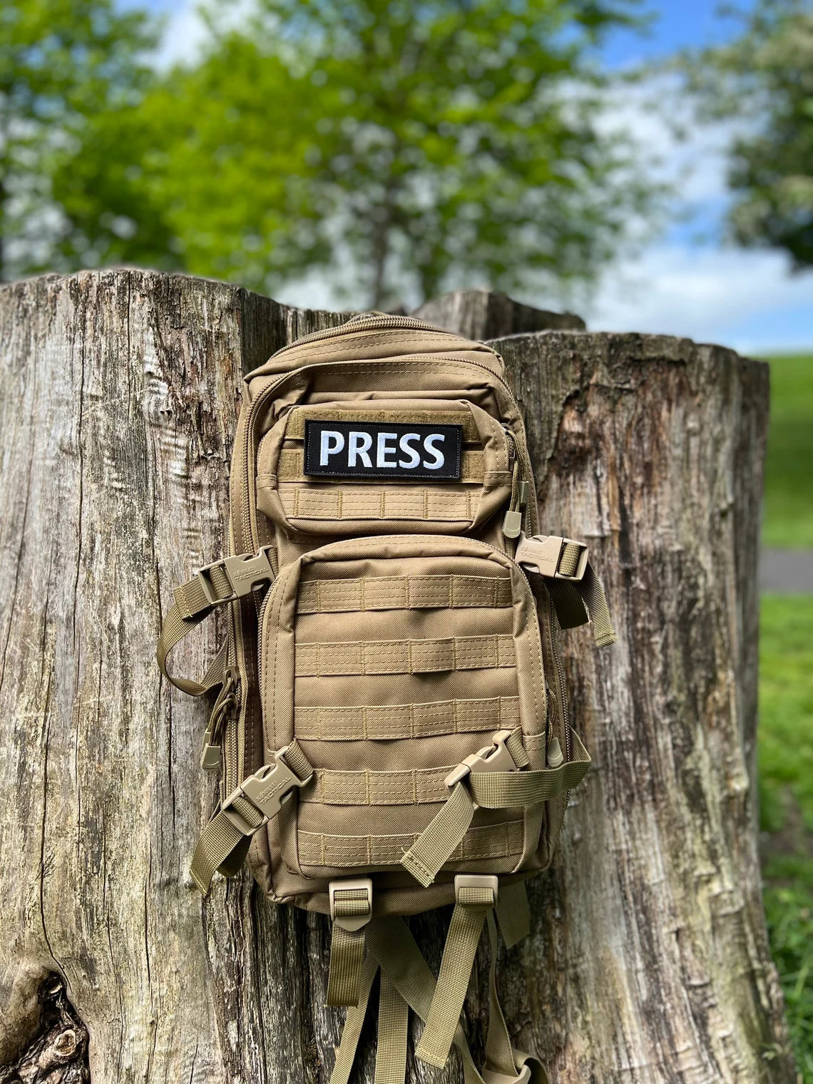 Press Patch (5 Inch) Velcro Hook + Loop Badge Media Patches