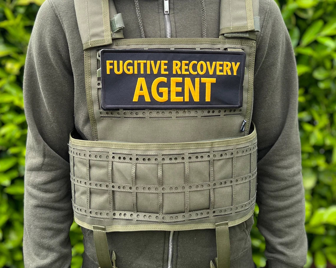 Fugitive Recovery Agent Patch (10 Inch) Velcro Body Armor Plate Carrier Badge