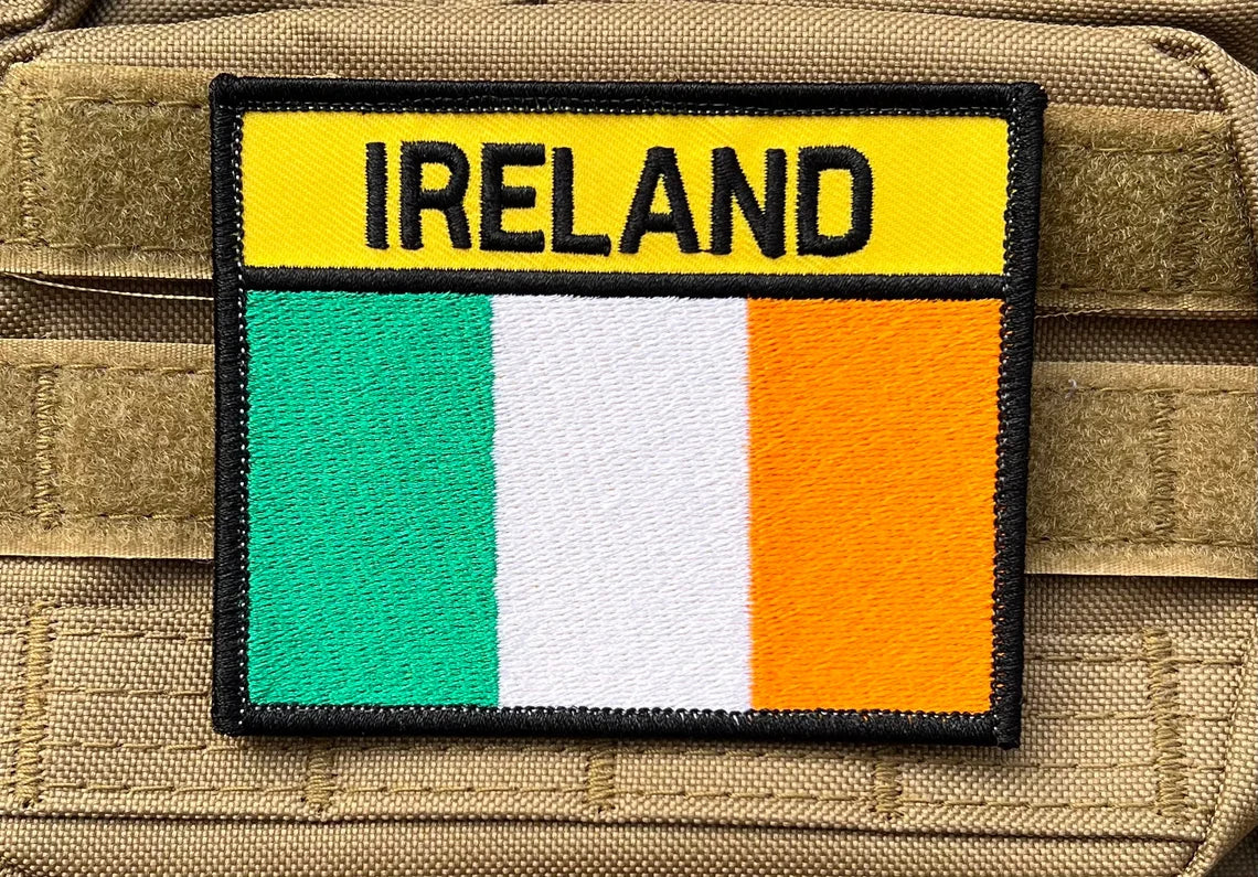 Ireland Flag Patch (3.75 Inch) Velcro Badge Tactical Morale Irish Army / Military / Airsoft / Paintball / Martial Arts / MMA Patches