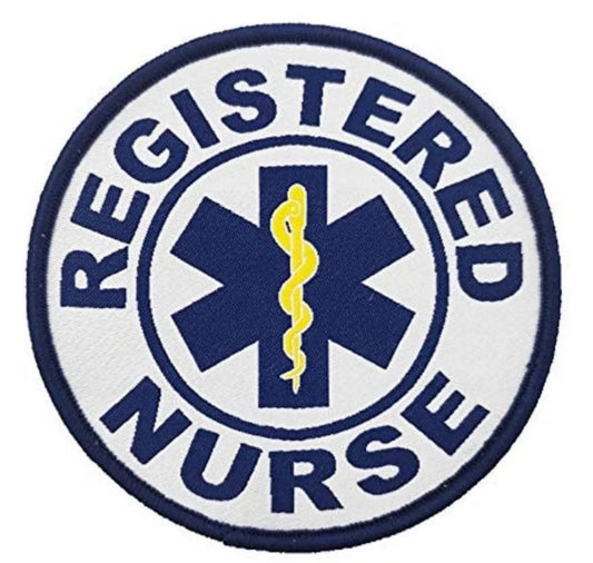 Registered Nurse Patch (3.5 Inch) Iron-on Badge Medic First Aid Patches