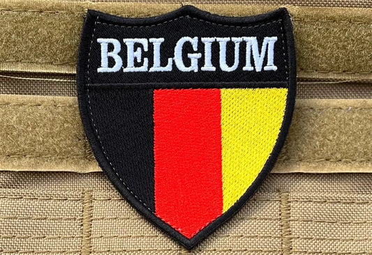 Belgium Flag Patch (3 Inch) Velcro Badge