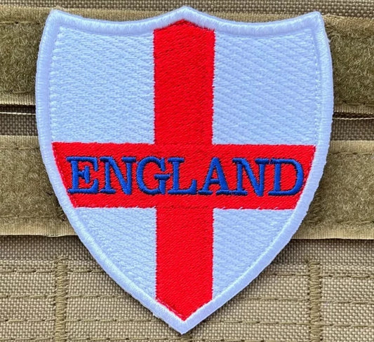 England Flag Patch (3 Inch) Velcro Badge (Hook + Loop) United Kingdom