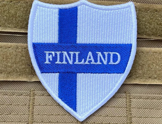 Finland Flag Patch (3 Inch) Velcro Badge (Hook + Loop)