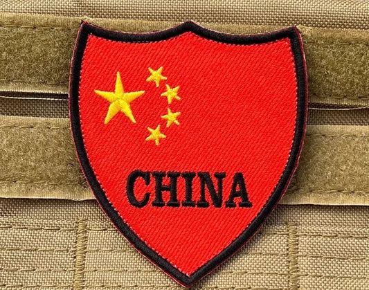 China Flag Patch (3 Inch) Velcro Badge