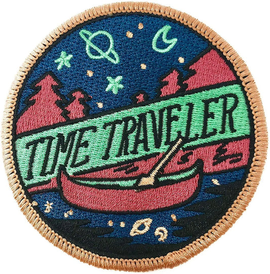 Time Traveler Patch (3 Inch) Velcro Travel Badge