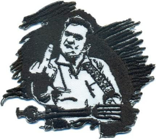 Johnny Cash Patch (4 Inch) Iron or Sew-on Badge Album Souvenir Emblem Costume Patches