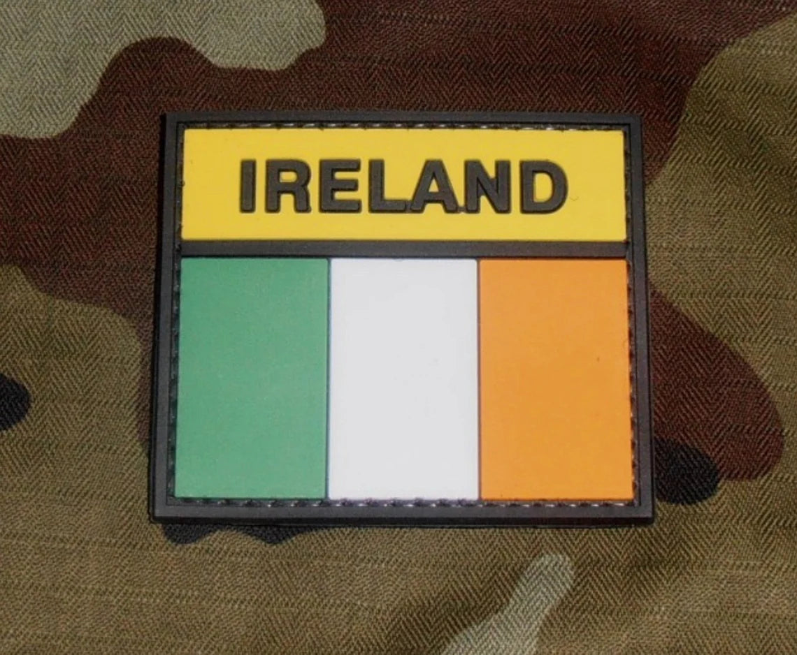 Ireland Flag Patch (3 Inch) PVC Rubber Badge Tactical Morale Irish Army / Military / Airsoft / Paintball / Martial Arts Patches