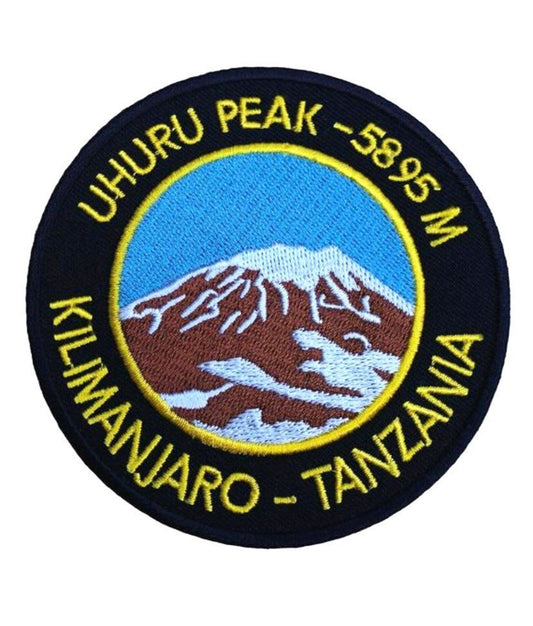 Mount Kilimanjaro Uhuru Peak Tanzania Patch (3.5 Inch) Iron-on Badge Africa Trek